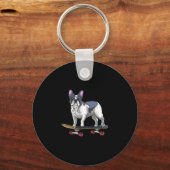 Porte-clés Skateboard Bulldog (Recto)