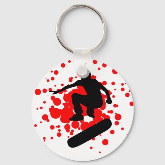 Porte-clés skateboard. bulles. (Recto)