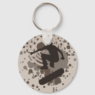 Porte-clés skateboard. bulles hi-fi.