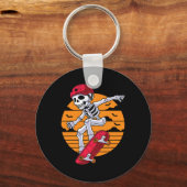 Porte-clés Skateboard éffrayant Skeleton Funny Skate (Recto)