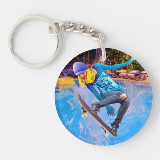 Porte-clés Skateboarding on Water (Devant)