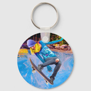 Porte-clés Skateboarding on Water