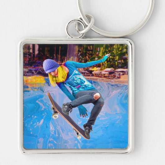 Porte-clés Skateboarding on Water (Devant)