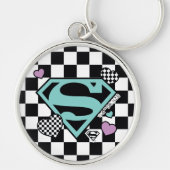 Porte-clés Skater Girl Supergirl Coeurs S-Shield (Devant)