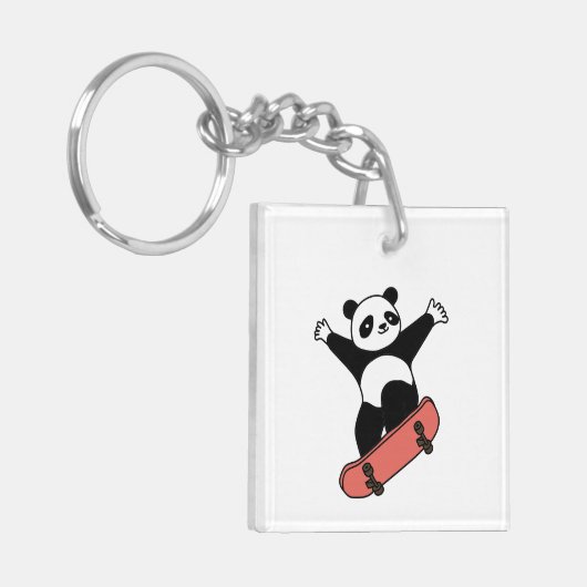 Porte-clés Skating Panda (Devant gauche)