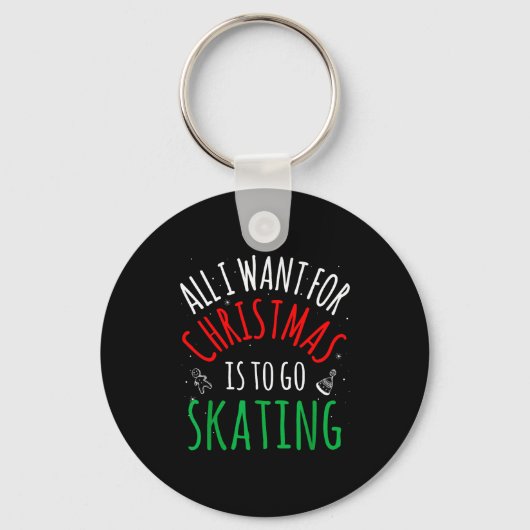 Porte-clés Skating Skate - Group Matching Family Christmas Fu (Recto)