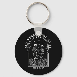 Porte-clés Skeleton Bible Verse Os Sèches Venez Vivant Christ