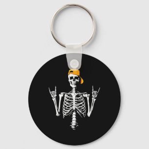 Porte-clés Skeleton Casquette Patinage Cool Halloween Punk Ro