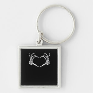 Porte-clés Skeleton Coeur main Halloween Design