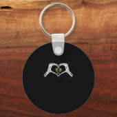 Porte-clés Skeleton Coeur main Maracas Cinco De Mayo Mexicain (Recto)