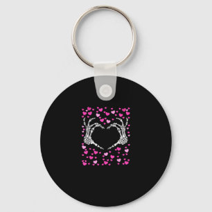 Porte-clés Skeleton Coeur main Valentines Jour Funny Viral