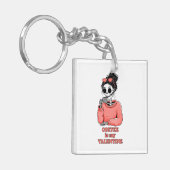 Porte-clés Skeleton Coffee Est Mon Valentine Funny Valentines (Devant gauche)