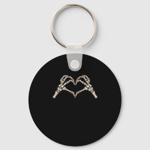 Porte-clés Skeleton conception de coeur main