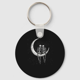 Porte-clés Skeleton Couple Sur Lune Drôle Costume Halloween M