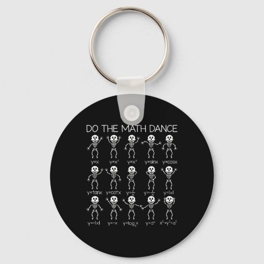 Porte-clés Skeleton Danser Figures Equation Math Enseignant H (Recto)
