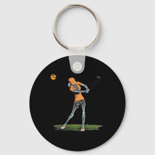 Porte-clés Skeleton Golf Funny Halloween Golf Sport Golfe