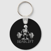 Porte-clés Skeleton Halloween drôle Poids Lifting Costume (Recto)