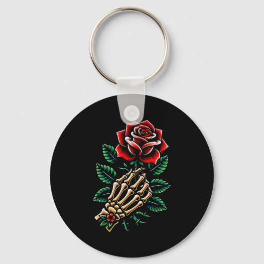 Porte-clés Skeleton Hand Rose Graphic (Recto)