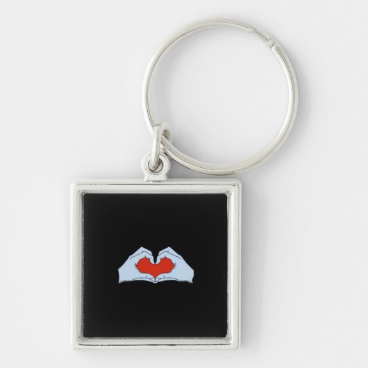 Porte-clés Skeleton Heart Hands Classic & Basic Halloween (Devant)