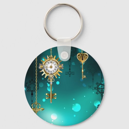 Porte-clés Skeleton Keys on Green Background (Recto)