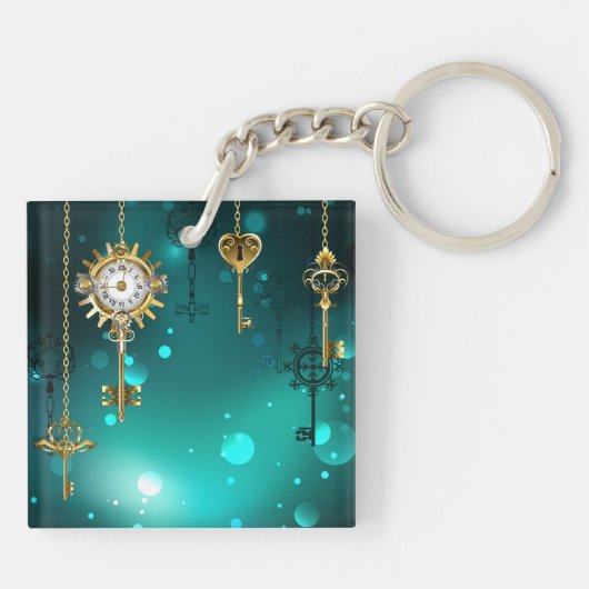 Porte-clés Skeleton Keys on Green Background (Dos)