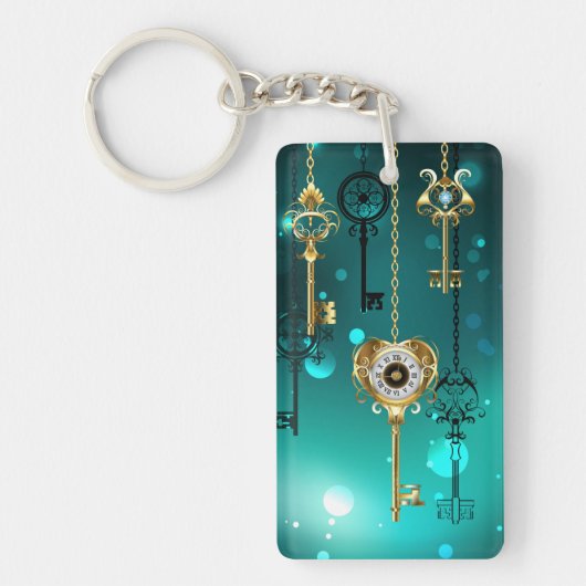 Porte-clés Skeleton Keys on Green Background (Devant)