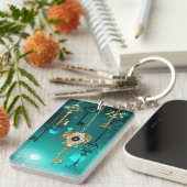 Porte-clés Skeleton Keys on Green Background (Devant droit)