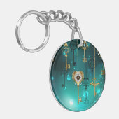 Porte-clés Skeleton Keys on Green Background (Devant gauche)