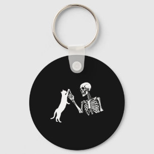 Porte-clés Skeleton Main Jouer Chat Drôle Costume Halloween