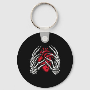 Porte-clés Skeleton Mains tenant Coeur Halloween Costume Wom