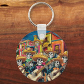 Porte-clés Skeleton Mariachi Band Día de Los muertos (Recto)