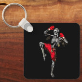 Porte-clés Skeleton Muay Thai Halloween Kickboxing MIXED MART (Recto)