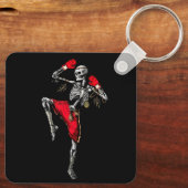 Porte-clés Skeleton Muay Thai Halloween Kickboxing MIXED MART (Verso)