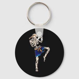 Porte-clés Skeleton Muay Thai Halloween Kickboxing Mma