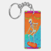 Porte-clés Skeleton on Skateboard (Devant gauche)