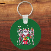 Porte-clés **Skeleton Santa Party – Funny 3D Christmas Skelet (Recto)