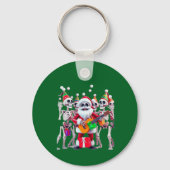 Porte-clés **Skeleton Santa Party – Funny 3D Christmas Skelet (Verso)
