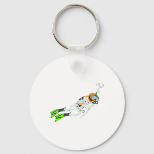 Porte-clés Skeleton Scuba Plongée Halloween Citrouille Plonge