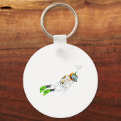 Porte-clés Skeleton Scuba Plongée Halloween Citrouille Plonge (Recto)