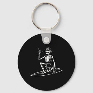 Porte-clés Skeleton Surf Lazy Halloween Costume Crâne os