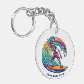 Porte-clés Skeleton Surfer En Vague (Devant gauche)