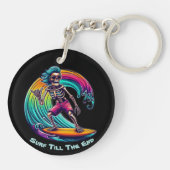 Porte-clés Skeleton Surfer En Vague (Dos)