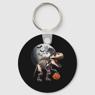 Porte-clés Skeleton T Rex Dinosaur Amusants Halloween Citroui