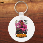 Porte-clés Skeleton T Rex Dinosaur Monster Truck Citrouille B (Recto)