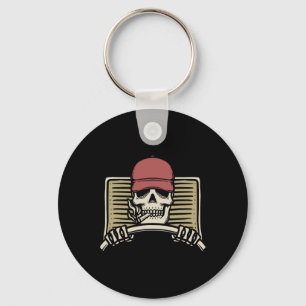 Porte-clés Skeleton Trucker Lazy Halloween Costume crâne Truc