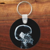 PORTE-CLÉS SKELETON X-RAY AU TÉLÉPHONE - BLEU (Recto)