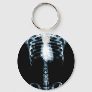 PORTE-CLÉS SKELETON X-RAY TORSO RIBS BLUE