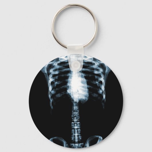 PORTE-CLÉS SKELETON X-RAY TORSO RIBS BLUE (Recto)