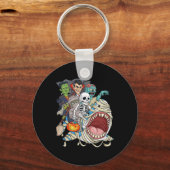 Porte-clés Skeleton Zombie Riding maman requin Vampire Hallow (Recto)