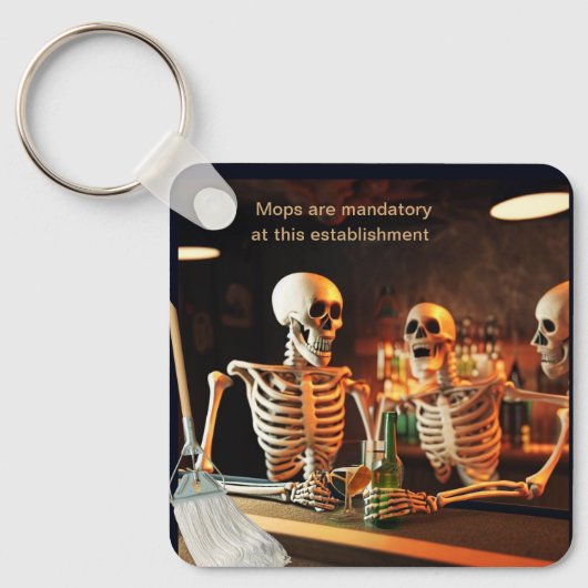 Porte-clés Skeletons dans un bar (Recto)